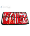 OdontoMed2011 Coral Propagation Fragging Kit Set 15 Pcs Hard Soft Freshwater Reef Stainless Steel Tools and Zipper Case ODM-CRL-008