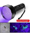 AIRAWT 100 LED Professional Black Light UV Flashlight 395 NM UV Detector for Pet Urine Detection Cat Urine, Bed Bugs, Scorpions, Machinery Leaks Inspection for Travel Outdoor/Domestic Use