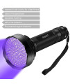 AIRAWT 100 LED Professional Black Light UV Flashlight 395 NM UV Detector for Pet Urine Detection Cat Urine, Bed Bugs, Scorpions, Machinery Leaks Inspection for Travel Outdoor/Domestic Use