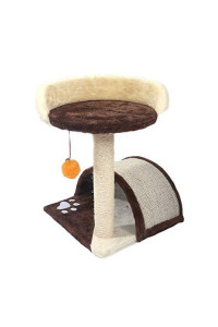 Gonikm Cat Tree Cat Condo Tower Large Beds Polyester Material, Feline-Friendly Soft Plush with Hemp Rope Kitty Furniture Playhouse for Kittens Large Cats