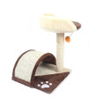 Gonikm Cat Tree Cat Condo Tower Large Beds Polyester Material, Feline-Friendly Soft Plush with Hemp Rope Kitty Furniture Playhouse for Kittens Large Cats