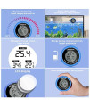 Popetpop Lcd Digital Aquarium Thermometer High Precision Digital Fish Tank Thermometer For Aquarium/Pond/Reptile Turtles Habitats (Blue)
