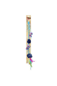 SPOT 52112 Butterfly & Mylar Wand Cat Toy Assorted Figures, Multi