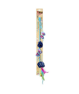 SPOT 52112 Butterfly & Mylar Wand Cat Toy Assorted Figures, Multi