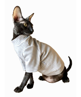 Kotomoda Cat's Sweater with Long Sleeves and Grey Light Stripes (XL)
