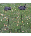 TOYPOPOR 31" Iron Bird Feeding Station for Outdoors: Bird Feeders for Outside Bird Food Bowl Bird Water Bowl