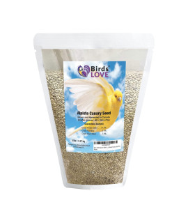 Birds LOVE Alpiste 100% Non-GMO Double Cleaned Canary Seed 5lbs | Canary and Finch Bird Seed with No Fillers or Additives | Bird Food Ideal for Canaries, Finches, Parakeets, Conures, and Budgies