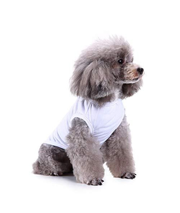 Dog Shirts Clothes, Chol&Vivi Dog Clothes T Shirt Vest Soft and Thin, 2pcs  Blank Shirts Clothes Fit for Extra Small Medium Large Extra Large Size Dog