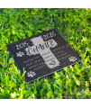 CustomizationMill Pet Memorial Stone Personalized - Granite Dog Grave Marker | 6 x 6 | Sympathy Poem, Loss of Pet Gifts, Indoor - Outdoor Pet Headstone - Held in Our Arms Grave Marker