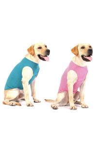 WEONE Dog Summer T-Shirts Striped cotton Vest,Pet Breathable Soft Basic clothes for Small Medium Larg Boy girl Dogs,XL
