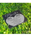 CustomizationMill Pet Memorial Stone Personalized - Granite Dog Grave Marker | 6 x 6 | Sympathy Poem, Loss of Pet Gifts, Indoor - Outdoor Pet Headstone - Until We Meet Again Grave Marker