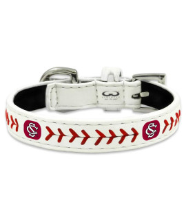 NcAA South carolina Fighting gamecocks Pet collarclassic Baseball Leather Toy, Multicolor, Toy