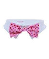 Pooch Outfitters Heart Dog Shirt Collar and Bow Tie - Pink (X-Large)