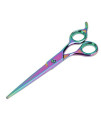 Sharf Gold Touch Rainbow Grooming Shears Kit, 7.5 Inch Straight Grooming Scissor & 6.5" 42-Tooth Thinning Scissors | Great for Professional Groomers for Pet, Dog or Cat Grooming & Home Groomer Scissor