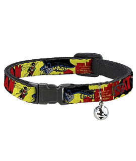 Cat Collar Breakaway Classic Batman Issue 1 Robin Batman Cover Pose Yellow Red 8 to 12 Inches 0.5 Inch Wide