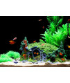 Sdtom Aquarium Decorations Fish Tank Ornament Reptile House Shelter Decor Aquarium Hillside with Betta Cave