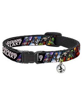 Cat Collar Breakaway Guardians of The Galaxy 5 Character Pose Blocks 8 to 12 Inches 0.5 Inch Wide