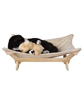 Cat Hammock with Stand | Natural Material Cats Love for Any Cat Lover (Beige)