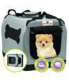 Zampa Dog Carrier Crate for Extra Small Dogs 19.5