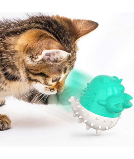USWT Cat Wagging Toy, Vibrate Crayfish Cat Electronics Chew Toy for Entertaining (Turquoise)