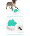 USWT Cat Wagging Toy, Vibrate Crayfish Cat Electronics Chew Toy for Entertaining (Turquoise)