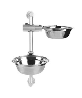 HEEPDD Adjustable Pets Raised Bowls, Stainless Steel Elevated Food and Water Double Bowls for Dogs Cats