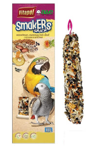 A&E cage co. Smackers XXL Treat Sticks for Parrots in Nut Flavor