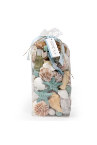 ANDALUcA Ocean Plumes Scented Seashell Potpourri Made in california Large 20 oz Bag Fragrance Vial Scents of Orange, Lime, Bergamot, Lily, Rose and Tonka Beans coastal Home Decor