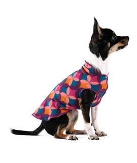 Gold Paw Stretch Fleece Dog Coat - Soft, Warm Dog Clothes, Stretchy Pet Sweater - Machine Washable, Eco Friendly - All Season - Sizes 2-33, Summer Mod, Size 16