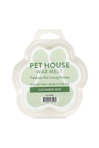 One Fur All 100% Natural Soy Wax Melts in 20+ Fragrances, Pack of 2 by Pet House - Long Lasting Pet Odor Eliminating Wax Melts, Non-Toxic Pet Wax Melts, Unique, Made in USA (Cucumber Mint)