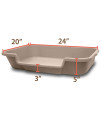 Kitty Go Here Senior Cat Litter Box, Beach Sand Color, 2 Pans in one Box, Save on Shipping, Large 24" x 20" x 5". USA Made