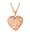U7 TE AMO Locket Necklace Women girls Rose gold Jewelry Heart Shaped Memorial Photo Locket Pendant with chain 20 Inch