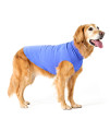Gold Paw Stretch Fleece Dog Coat - Soft, Warm Dog Clothes, Stretchy Pet Sweater - Machine Washable, Eco Friendly - All Season - Sizes 2-33, Cornflower Blue, Size 10