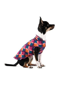 Gold Paw Stretch Fleece Dog Coat - Soft, Warm Dog Clothes, Stretchy Pet Sweater - Machine Washable, Eco Friendly - All Season - Sizes 2-33, Summer Mod, Size 8