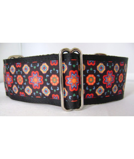 Regal Hound Designs 2 inch Wide Martingale Dog Collar, Lined, 2 Sizes, Whimsical Black Colors (Large/XL 17-26")