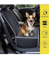 Dog Car Seat Cover for Front Seat, Siivton 2 in 1 Pet Booster Seat and Dog Seat Cover with Premium Padded and Side Flaps, Waterproof, Nonslip Backing for Cars, Trucks, SUVs 