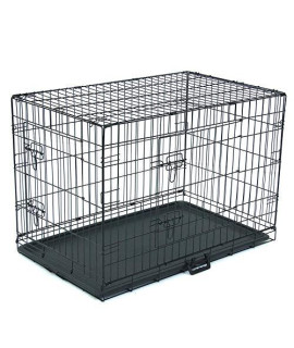 DotePet 36" Pet Kennel Cat Dog Folding Steel Crate Animal Playpen Wire Metal