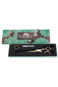 Kenchii Dog Grooming Scissors | 7 Inch Shears | Curved Scissors for Dog Grooming | Rose Collection Dog Shears | Pet Grooming Accessories | Pet Hair Trimming Scissor