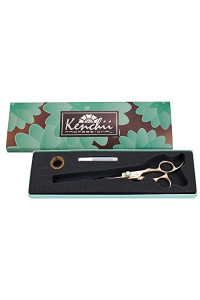 Kenchii Rose Dog Grooming Scissors | 7 Inch Shears | Straight Scissors for Dog Grooming | Rose Collection Dog Shears | Pet Grooming Accessories | Pet Hair Trimming Scissor