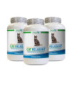 HAPPY PET VITAMINS LLC How to Calm a cat - CAT Relaxant - Anxiety and Stress Relief - Natural Calmer - Premium - cat Valerian Root - 3 Bottles (270 Chewable Tabs)