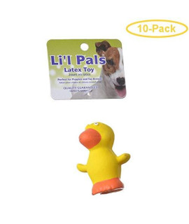 Lilpals Latex Duck Dog Toy 2.75 Long - Pack Of 10