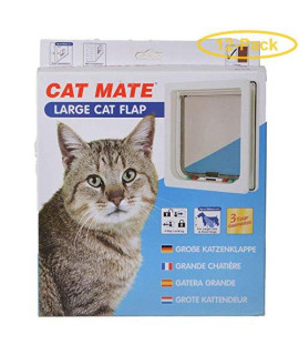 cat Mate 4-Way Locking Self Lining Door-Large cat Small Dog 95 H x 225 W x 114 D - Pack of 12