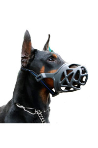 Dog Muzzle, Breathable Basket Muzzles for Small, Medium, Large and X-Large Dogs, Anti-Biting, Barking and Chewing Dog Mouth Cover (XL, Black)