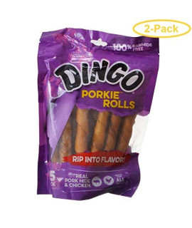 Dingo Porkie Rolls (No China Sourced Ingredients) 15 Pack - (5" Rolls) - Pack of 2