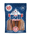 ValueBull Bully Sticks for Small Dogs, Extra Thin 5-6 Inch, Varied Shapes, 25 Count - All Natural Dog Treats, 100% Beef Pizzles, Single Ingredient Rawhide Alternative