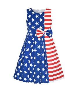 girls Dress American Flag National Day Party Dress Size 14