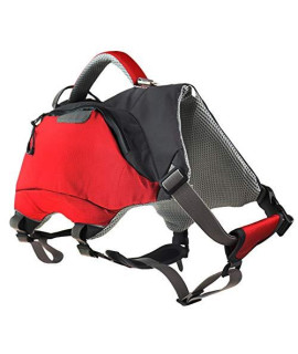 Lifeunion Adjustable Dog Backpack Life Jacket Outdoor Waterproof Hiking Camping Dog Saddle Bag Pack for Medium Large Dogs (Medium)