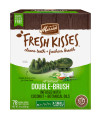 Merrick Fresh Kisses Double-Brush Dental Dog Treats, Infused with Coconut & Botanical Oils, Cleans & Freshens Breath for X-Small Dogs, 78 Dental Dog Treats/Pack (Pack of 2)