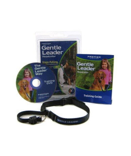 MPP Gentle Leader Head Collar Dog Training Guide Walk Anti Pull Choose Size & Color (Black, Large 60-130lbs)