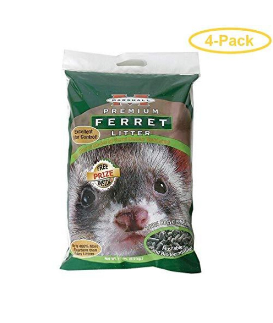 Marshall Premium Ferret Litter Bag 10 lbs - Pack of 4